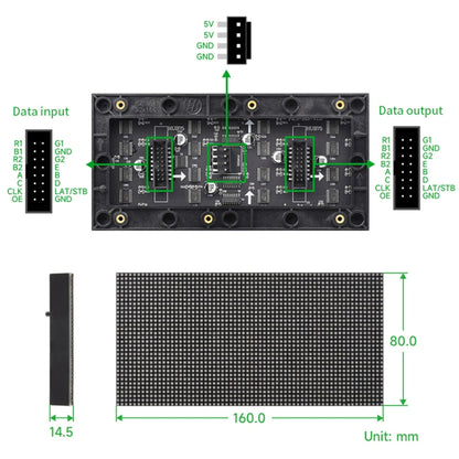 Waveshare RGB Full-color LED Matrix Panel, 2.5mm Pitch, 64x32 Pixels, Adjustable Brightness, 23707 - Other Accessories by Waveshare | Online Shopping UK | buy2fix