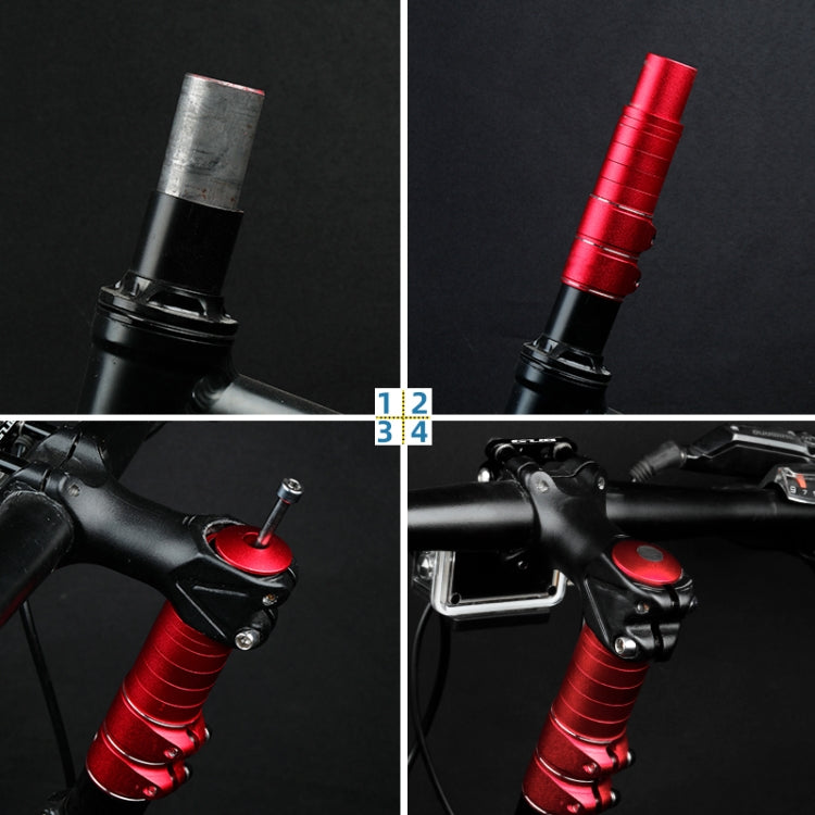 FMFXTR Mountain Bike Handlebar Aluminum Alloy Height Increaser, Increase Height:17.5cm(Red) - Outdoor & Sports by FMFXTR | Online Shopping UK | buy2fix