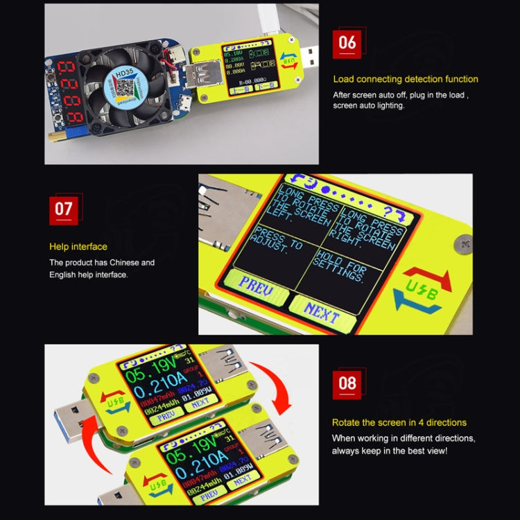 USB 3.0 Color Display Screen Tester Voltage-current Measurement Type-C Meter, Support Android APP, Model:UM34C with Bluetooth - Consumer Electronics by buy2fix | Online Shopping UK | buy2fix