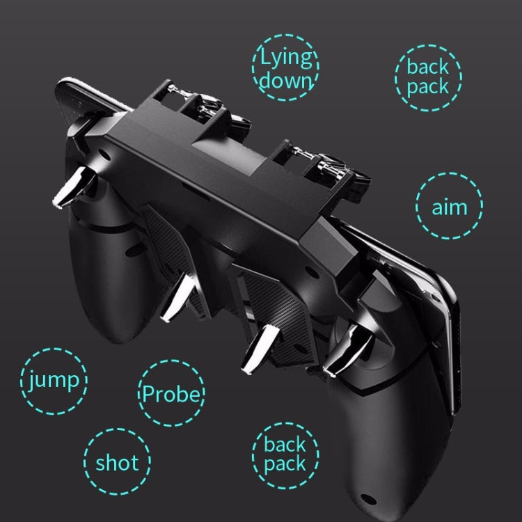 MeMo AK66 Six Fingers Metal Trigger Press Shooting Controller Gamepad Joystick - Controller Gamepad by MeMo | Online Shopping UK | buy2fix