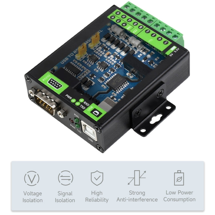 Waveshare FT232RNL USB To RS232/485/422/TTL Interface Industrial Isolation Converter, 23996 - Consumer Electronics by Waveshare | Online Shopping UK | buy2fix