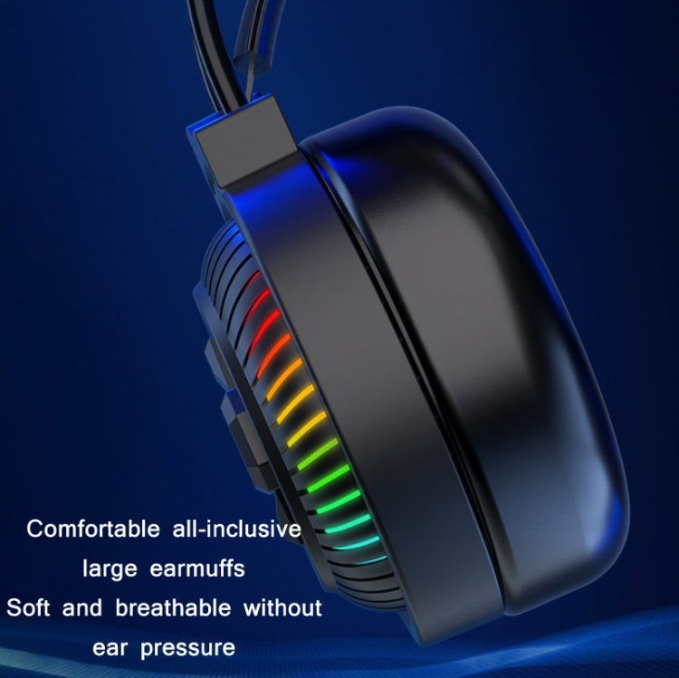 PANTSAN PSH-400 USB Computer Head-Mounted Luminous RGB Wired Headset, Specification:3.5mm Black - Multimedia Headset by PANTSAN | Online Shopping UK | buy2fix