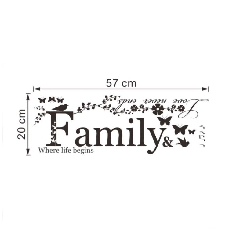 Family English Letter Creative Living Room Porch Decoration Background Wall Stickers - Home & Garden by buy2fix | Online Shopping UK | buy2fix