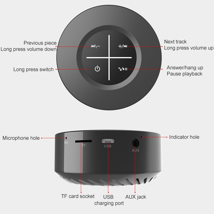 Y8 Computer Mini Smart Car Card Portable Subwoofer Bluetooth Speaker(Black) - Mini Speaker by buy2fix | Online Shopping UK | buy2fix