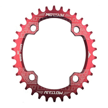 MOTSUV Narrow Wide Chainring MTB  Bicycle 104BCD Tooth Plate Parts(Red) - Bicycle Brake Parts by MOTSUV | Online Shopping UK | buy2fix