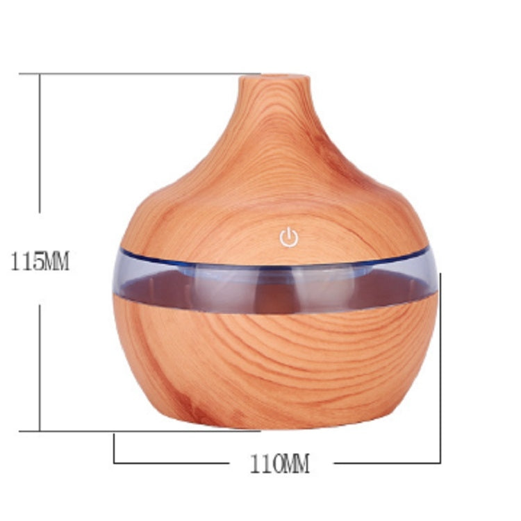 300ML Waterdrop Shape USB Wood Grain Aromatherapy Air Purifier Mute Humidifier, Color: Deep Wood Grain - Home & Garden by buy2fix | Online Shopping UK | buy2fix