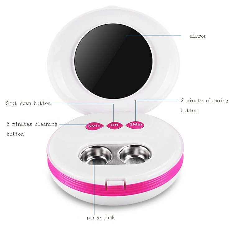 Jie Kang Contact Lens Cleaner and Contact Lens Automatic Cleaning Machine Box(Girlish Pink) - Home & Garden by buy2fix | Online Shopping UK | buy2fix