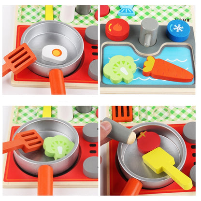 Baby Wooden Toy Simulation Kitchen Set Pretend Play Toy - Pretend Play Toys by buy2fix | Online Shopping UK | buy2fix