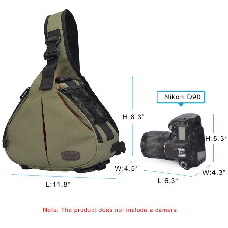 CADeN K1 DSLR Camera Shoulder Waterproof Bag with Rain Cover(Army Green) - Camera Accessories by CADeN | Online Shopping UK | buy2fix