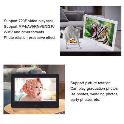 DPF-706 7 inch Digital Photo Frame LED Wall Mounted Advertising Machine, Plug:EU Plug(Black) - Consumer Electronics by buy2fix | Online Shopping UK | buy2fix