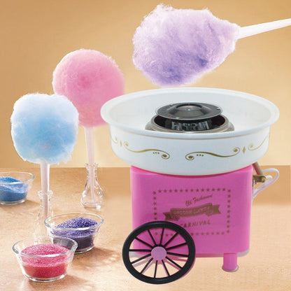 Retro Trolley Mini Cotton Candy Machine, Specification:European Regulations 220 V(Pink) - Home & Garden by buy2fix | Online Shopping UK | buy2fix