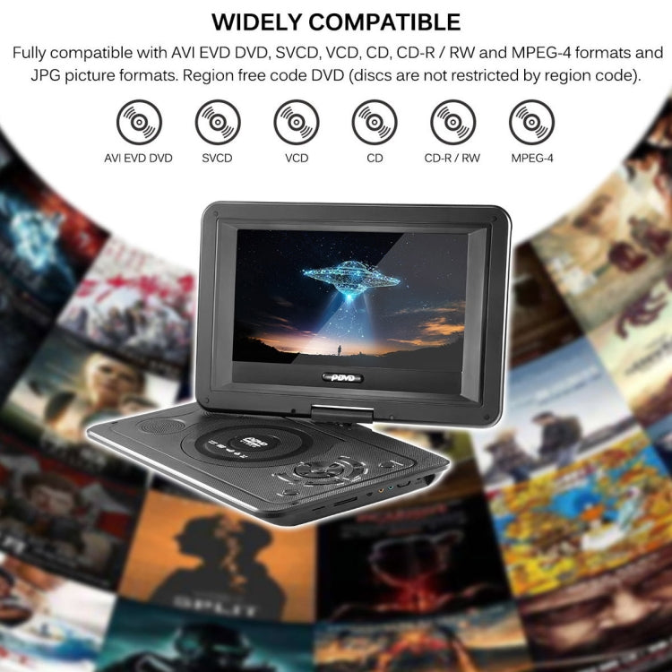 10.1 Inch HD Screen Portable DVD EVD Player TV / FM / USB / Game Function(AU Plug) - Consumer Electronics by buy2fix | Online Shopping UK | buy2fix