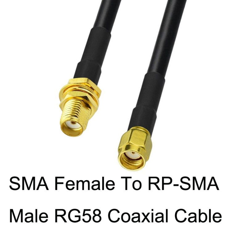 SMA Female To RP-SMA Male RG58 Coaxial Adapter Cable, Cable Length:1m - Connectors by buy2fix | Online Shopping UK | buy2fix