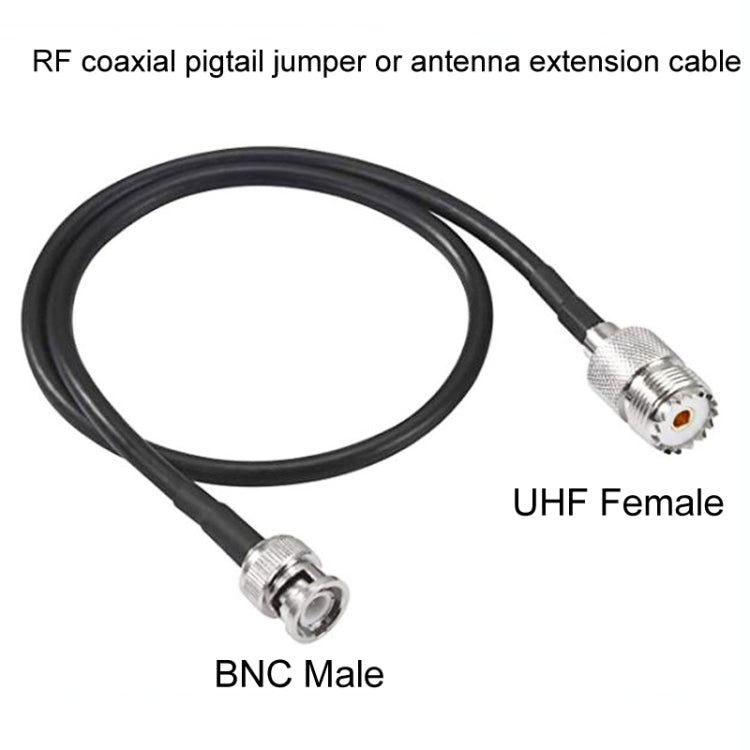 BNC Male To UHF Female RG58 Coaxial Adapter Cable, Cable Length:1m - Connectors by buy2fix | Online Shopping UK | buy2fix