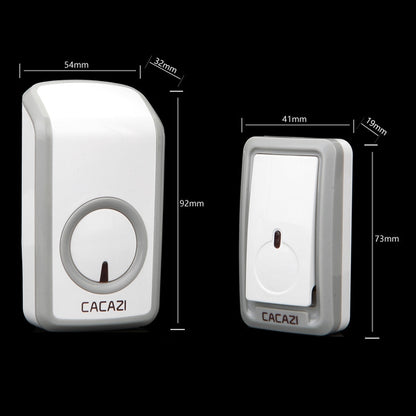 CACAZI W-899 Smart Home Wireless Doorbell Remote Control Doorbell, Style:EU Plug - Security by CACAZI | Online Shopping UK | buy2fix