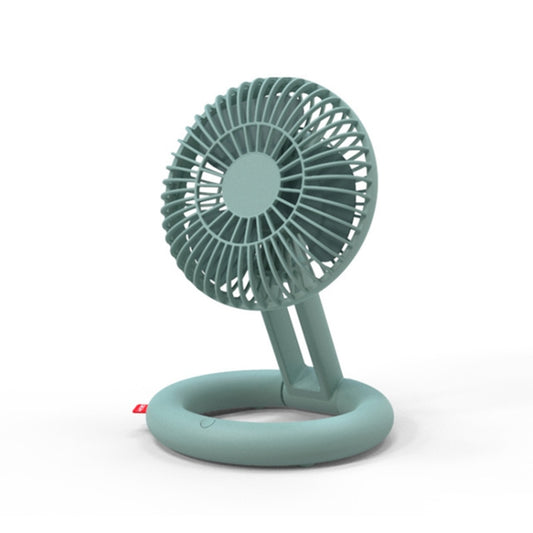 Desktop Folding Fan USB Charging Circulation Fan Mini Handheld Portable Laying Fan(Green) - Electric Fans by buy2fix | Online Shopping UK | buy2fix