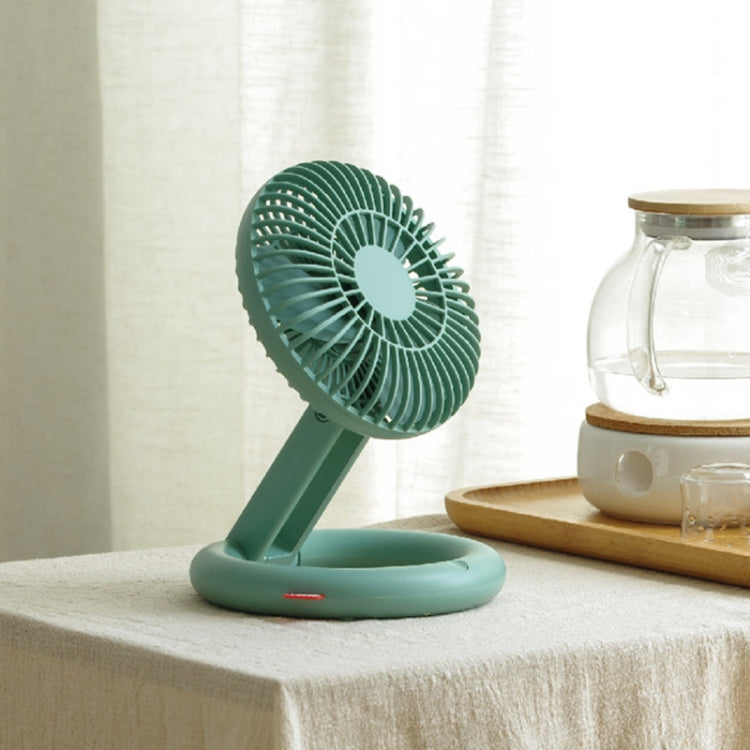 Desktop Folding Fan USB Charging Circulation Fan Mini Handheld Portable Laying Fan(Green) - Consumer Electronics by buy2fix | Online Shopping UK | buy2fix