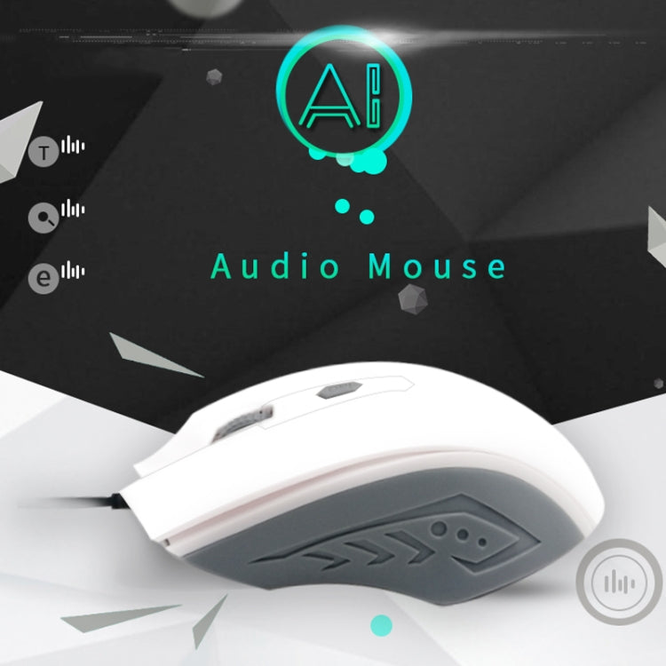 Pcsensor MOS4 4 Keys 2400DPI Game Intelligent Voice Recognition Input Mouse, Cable Length: 1.5m(Mute) - Wired Mice by Pcsensor | Online Shopping UK | buy2fix