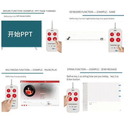 HK-4 4 Keys Custom PS Shortcut Keys Medical USB Keypad, Cable Length: 2m, Style:Without Anti-skid Stand - Wired Keyboard by buy2fix | Online Shopping UK | buy2fix