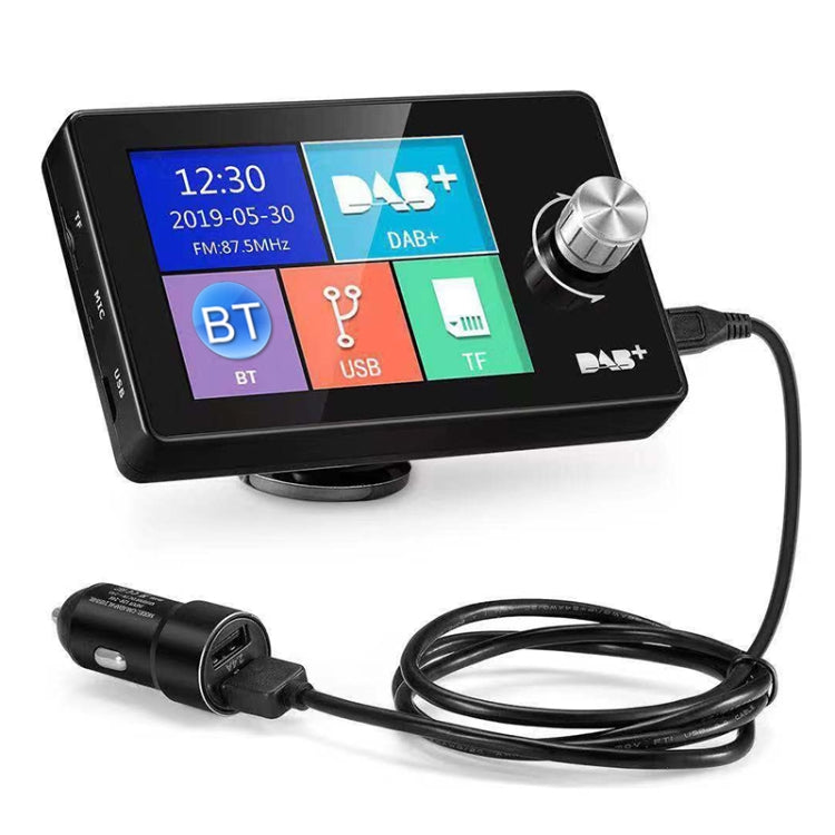 2.8 inch Car DAB+Digital Broadcasting Colorful Screen Receiver FM Forwarding AUX Output - Bluetooth Car Kits by buy2fix | Online Shopping UK | buy2fix