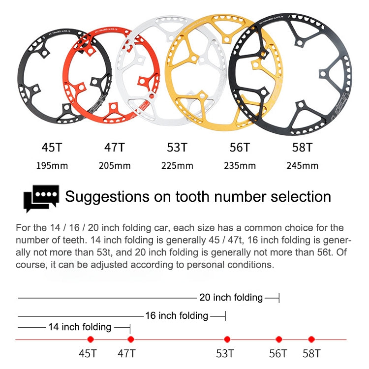 Litepro Folding Bike Sprocket Wheel LP Disk Disc, Specification:53T(Silver) - Bicycle Brake Parts by Litepro | Online Shopping UK | buy2fix