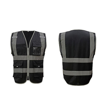 Multi-pockets Safety Vest Reflective Workwear Clothing, Size:L-Chest 118cm(Black) - Reflective Safety Clothing by buy2fix | Online Shopping UK | buy2fix