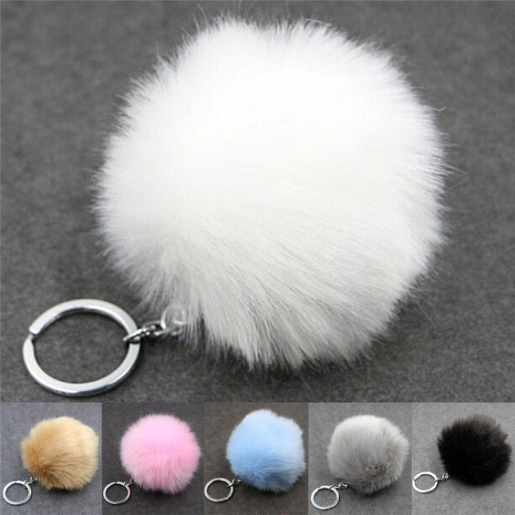 Simple Key Chain Fur Ball Pompon Keychain Pompom Artificial Rabbit Fur Animal Keychains for Woman Car Bag Key Rings(magenta) - Key Rings by KOOROL | Online Shopping UK | buy2fix