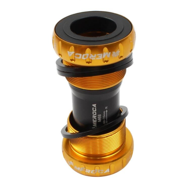 Meroca Mountain Bike Bottom Axle One Hollow Bb Bicycle Screw-In Bottom(Gold) - Bottom Brackets by buy2fix | Online Shopping UK | buy2fix