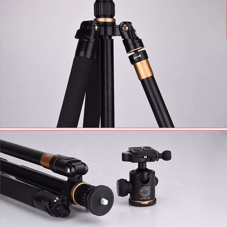 Q222 Portable 4-Section Folding Legs Aluminum Alloy Tripod Mount Monopod Holder with Ball Heads - Camera Accessories by buy2fix | Online Shopping UK | buy2fix