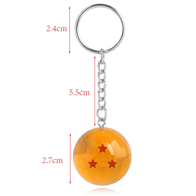 2 PCS Anime 7 Stars Balls 2.7cm PVC Figures Toys Keychain(5 star) - Key Rings by buy2fix | Online Shopping UK | buy2fix