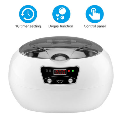 35W 600ml Mini Ultrasonic Cleaner Glasses Jewelry Household Ultrasonic Cleaner, Plug Type:220V UK Plug - Home & Garden by buy2fix | Online Shopping UK | buy2fix