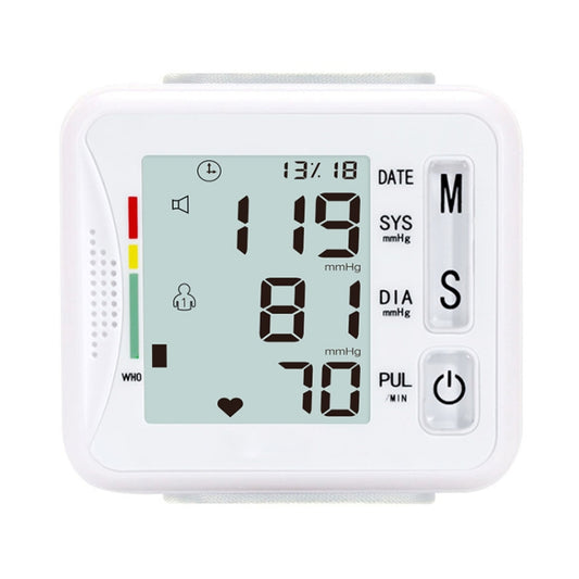 KWL-W01 Home Automatic Smart Wrist Electronic Sphygmomanometer, Style: English Without Voice(White) - Sphygmomanometer by buy2fix | Online Shopping UK | buy2fix