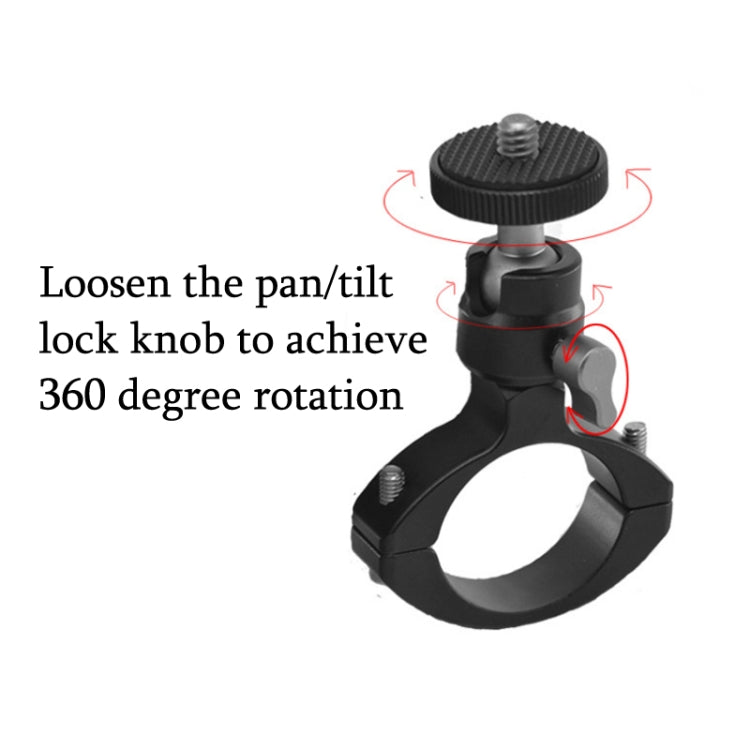 YJ-G2 Cycling Metal Tube Clip 1/4 PTZ Bicyle Bracket Universal Portable Camera Bicycle Clip - Holders by buy2fix | Online Shopping UK | buy2fix