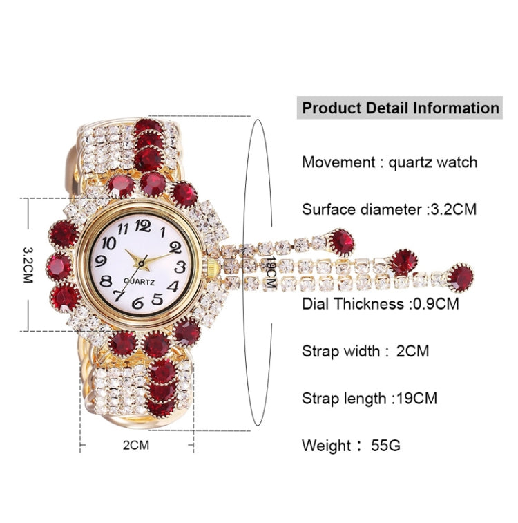 Ladies Bracelet Watch Quartz Watch Personality Wild Watch with Diamonds Pendant(Blue) - Bracelet Watches by buy2fix | Online Shopping UK | buy2fix