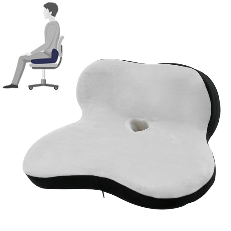 Memory Foam Petal Cushion Office Chair Home Car Seat Cushion, Size: Without Storage Bag(Crystal Velvet Gray Black Stitching) - Cushions & Pillows by buy2fix | Online Shopping UK | buy2fix