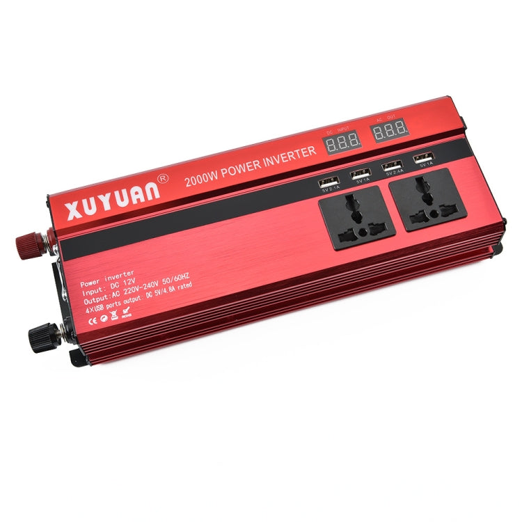 XUYUAN 2000W Car Inverter with USB Display Converter, Specification: 24V to 220V -  by Car Inverter | Online Shopping UK | buy2fix