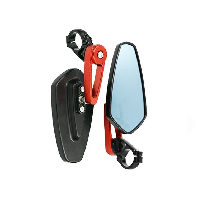 Electric Bike Motorcycle Modified Reversing Retro Rearview Handle Mirror All Aluminum Reflective Rearview Mirror(Red) - Side Mirrors by buy2fix | Online Shopping UK | buy2fix