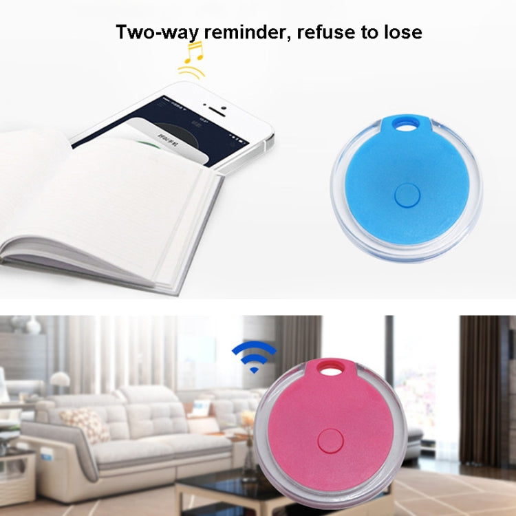 2 PCS Round Bluetooth Anti-Lost Device Mobile Phone Key Two-Way Object Finding Alarm( Blue) - Security by buy2fix | Online Shopping UK | buy2fix