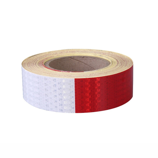 Red And White Car Reflective Film Annual Inspection Of The Car Body Stickers Road Reflective Barlights, Specification: A Roll - Reflective Material by buy2fix | Online Shopping UK | buy2fix