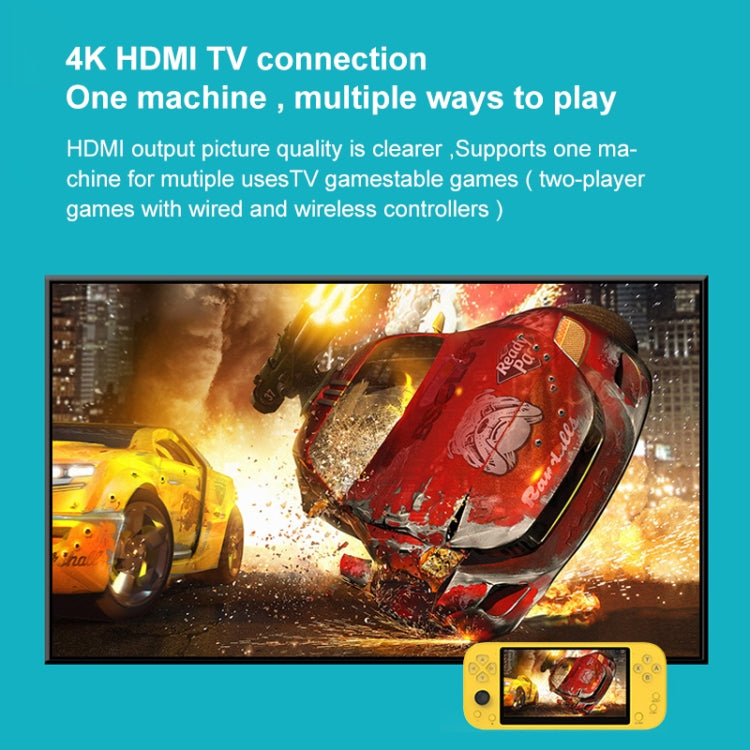 X20 LIFE Classic Games Handheld Game Console with 5.1 inch Screen & 8GB Memory, Support HDMI Output(Yellow) - Pocket Console by buy2fix | Online Shopping UK | buy2fix