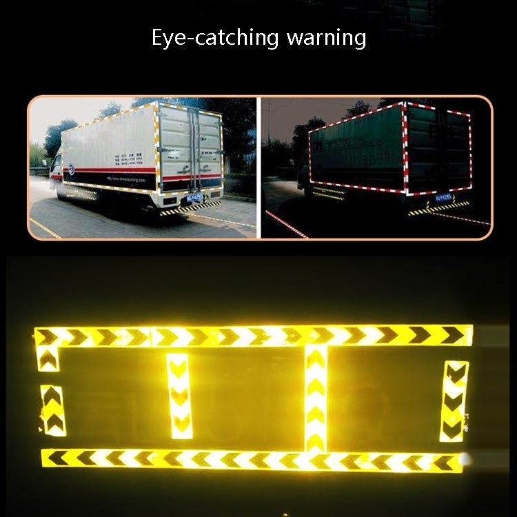 PVC Crystal Color Arrow Reflective Film Truck Honeycomb Guidelines Warning Tape Stickers 5cm x 25m(Fluorescent Green Red) - Reflective Material by buy2fix | Online Shopping UK | buy2fix