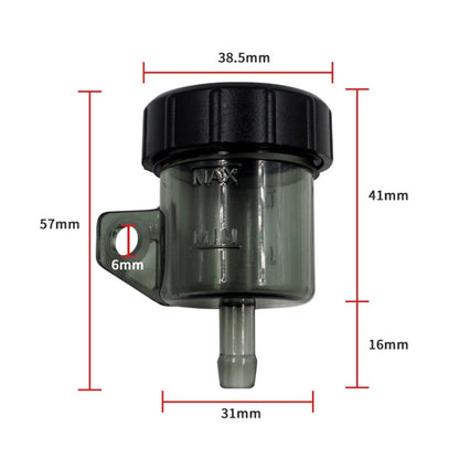 2 PCS Motorcycle Modification Accessories Off-Road Vehicle Large Displacement Straight Pump Transparent Oil Cup Brake Pump Modified Oil Pot(Straight Transparent) - Motorbike Brakes by buy2fix | Online Shopping UK | buy2fix