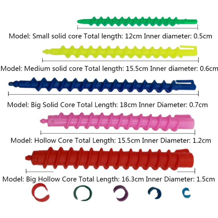 3 Sets Hairdressing Curly Hair Perm Cold Perm Screw Bar Hair Salon Supplies Color Random Delivery, Specification: Hollow Core - Hair Trimmer by buy2fix | Online Shopping UK | buy2fix