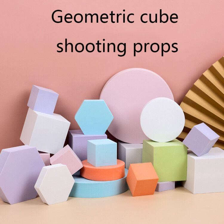 8 PCS Geometric Cube Photo Props Decorative Ornaments Photography Platform, Colour: Large White Hexagon - Camera Accessories by buy2fix | Online Shopping UK | buy2fix