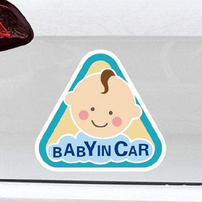 10 PCS There Is A Baby In The Car Stickers Warning Stickers Style: CT203 Baby J Girl Magnetic Stickers - Warning Sticker by buy2fix | Online Shopping UK | buy2fix