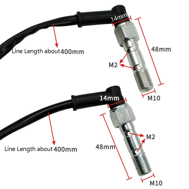 Motorcycle Accessories Disc Brake Pad M10 Hydraulic Brake Switch Double Hole Hydraulic Brake Switch, Specification: M10 x 1.00mm - Motorbike Brakes by buy2fix | Online Shopping UK | buy2fix