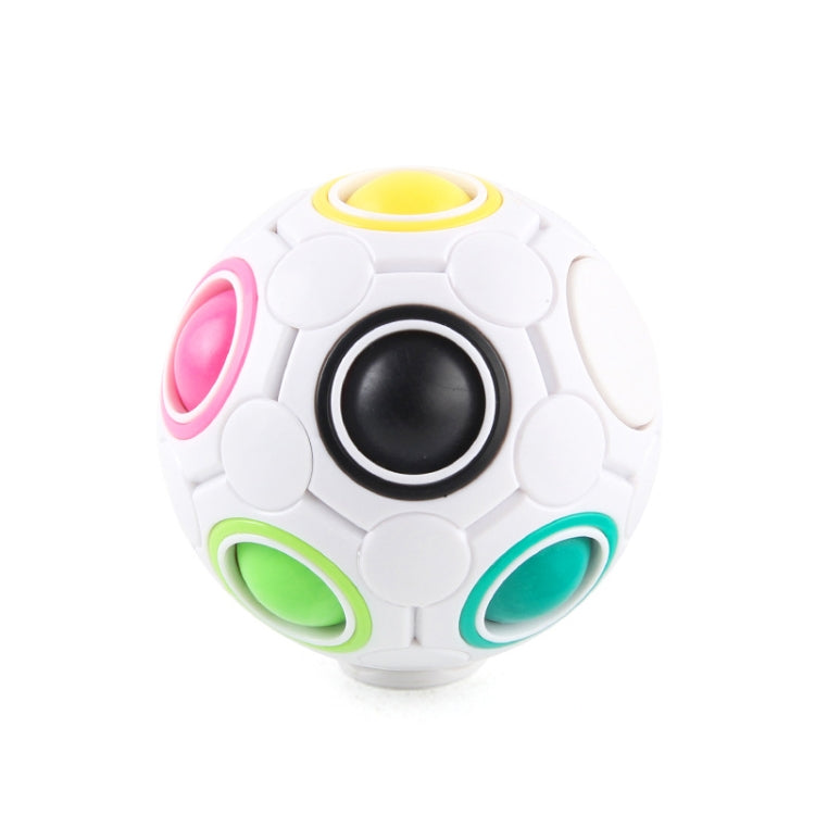 2 PCS Gyro Rainbow Ball Fingertip Decompression 10-Hole Rubik Cube Toys(White) - Fidget Cube by buy2fix | Online Shopping UK | buy2fix