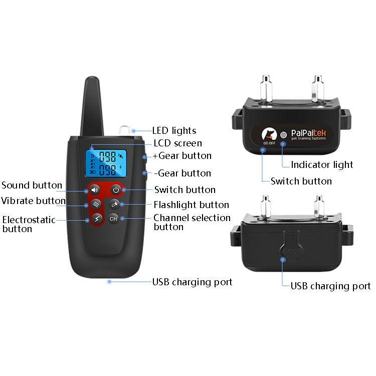 PaiPaitek PD526 Automatic Sound Control Barking Stopper Dog Training Supplies Electronic Bark Control Collar - Training Aids by PaiPaitek | Online Shopping UK | buy2fix