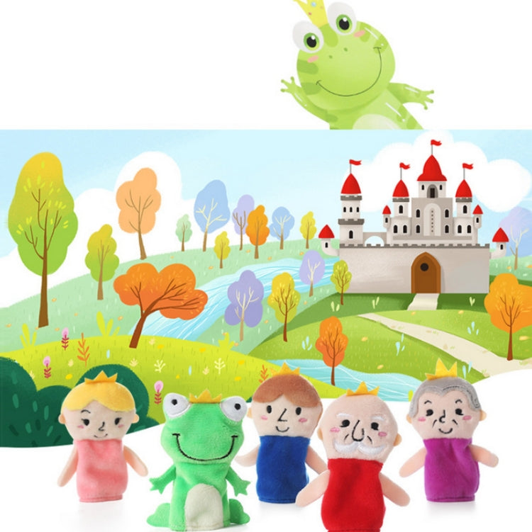 Animal Finger Dolls Plush Toys For Preschool Education, Height: 7.5cm(5 PCS/Set Frog Prince+4 Story Card)) - Soft Toys by buy2fix | Online Shopping UK | buy2fix