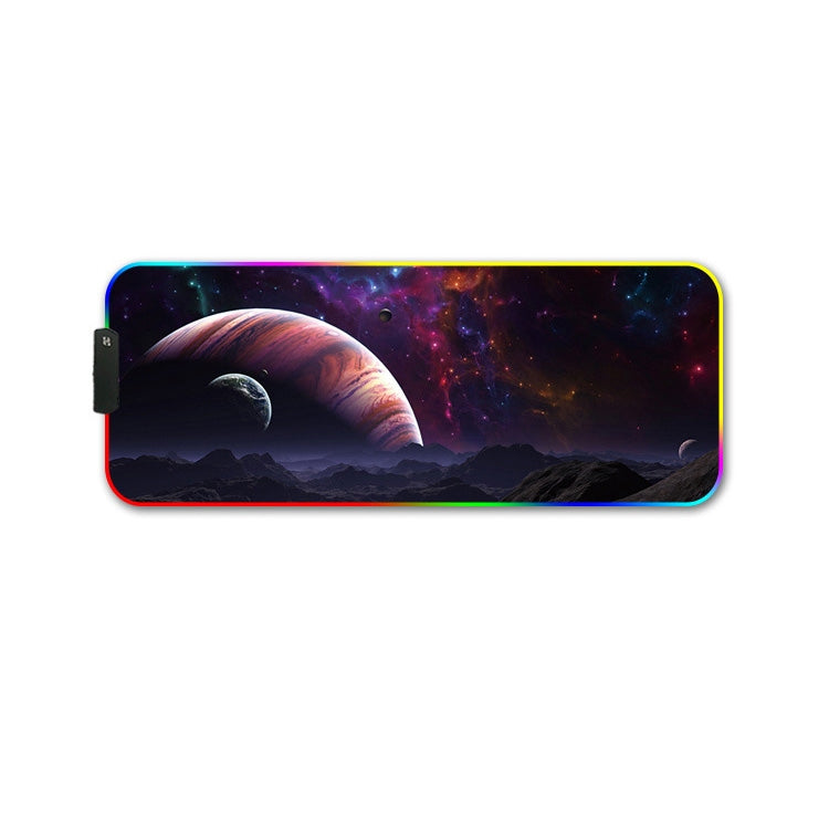 260x390x3mm F-01 Rubber Thermal Transfer RGB Luminous Non-Slip Mouse Pad(Vast Starry Sky) - Mouse Pads by buy2fix | Online Shopping UK | buy2fix